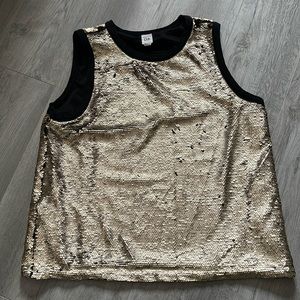 Gap gold sequinned tank size medium